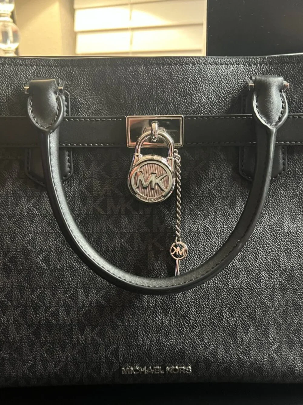Michael Kors Medium Hamilton Signature Logo Satchel Zebra Print Handbag - Picture 2 of 10